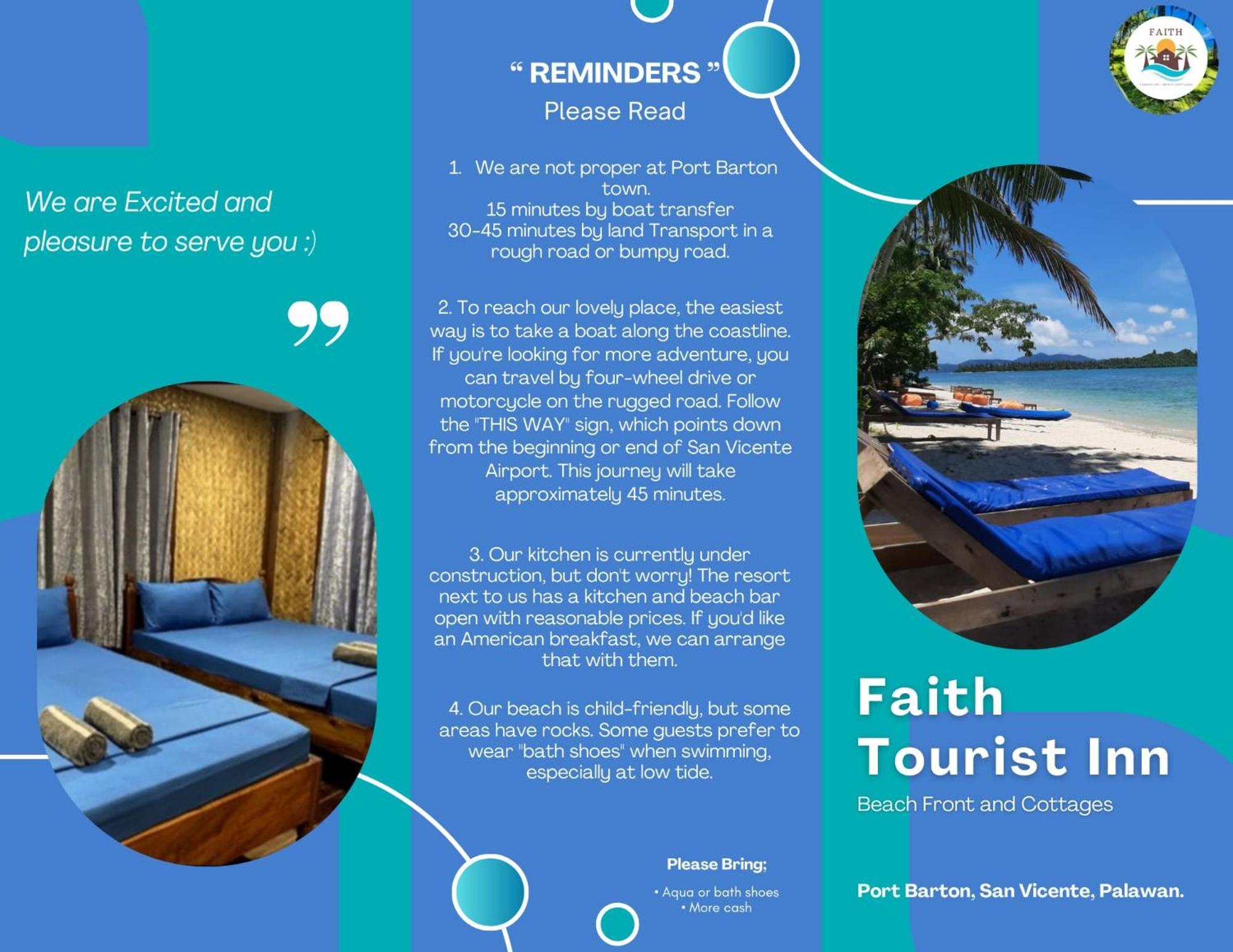 Faith Tourist Inn San Vicente (Palawan) Exterior foto